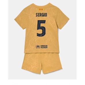 Barcelona Sergio Busquets #5 kläder Barn 2022-23 Bortatröja Kortärmad (+ korta byxor)